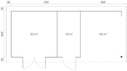 Pihamökki Oriental 4 + SD, ovi ja ikkunat kaksinkertaisilla laseilla - Image 2
