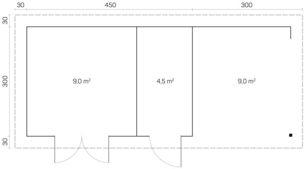 Pihamökki Oriental 4 + SD, ovi ja ikkunat kaksinkertaisilla laseilla - Image 2