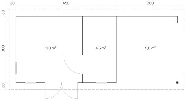 Pihamökki Oriental 5 + SD, ovi ja ikkunat kaksinkertaisilla laseilla - Image 2