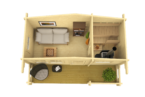 Valmissauna Piha-Tuuri 19 pukuhuoneella ja etuterassilla - Image 3