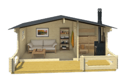 Valmissauna Piha-Tuuri 19 pukuhuoneella ja etuterassilla - Image 2