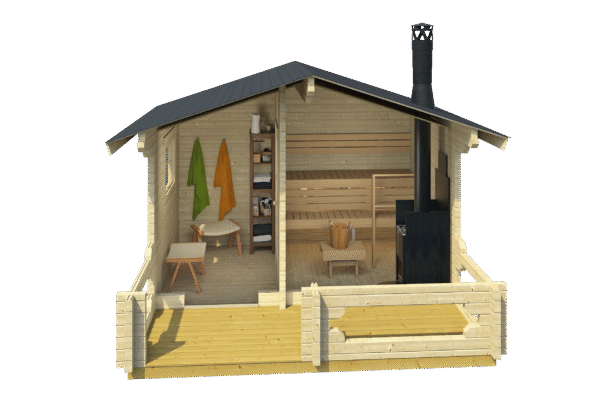 Piha-Tuuri_12_loige Valmissauna Piha-Tuuri 12 pukuhuoneella ja etuterassilla - Image 2