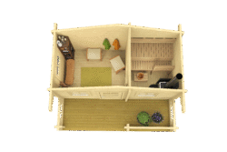 Valmissauna Piha-Tuuri 15 pukuhuoneella ja etuterassilla - Image 2