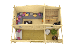 Valmissauna Piha-Tuuri 25 pukuhuoneella ja etuterassilla - Image 3