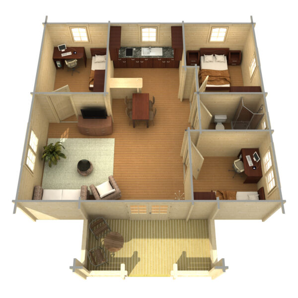 Höylähirsimökki Rusia 89 m2 - Image 3