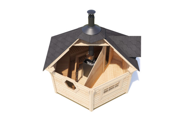 Sauna-Cabin-with-Extension-9-m2-KRIS-cut Kotasauna KRIS 9m - Image 3