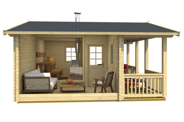 Pihasauna Otto pukuhuoneella ja etuterassilla - Image 3