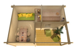 Pihasauna Sami pukuhuoneella ja etuterassilla - Image 3