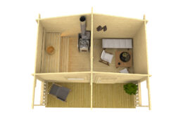 Pihasauna Hannu pukuhuoneella ja etuterassilla - Image 3