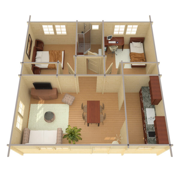 Höylähirsimökki Tipo 51,8 m2 - Image 3