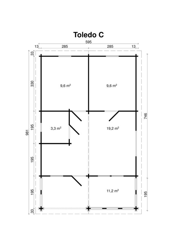 Höylähirsimökki Toledo C 58 m2 - Image 2
