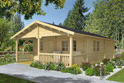 Makuuparvellinen höylähirsimökki Toledo B 58 m2