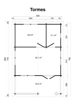 Höylähirsimökki Tormes 39 m2 - Image 3