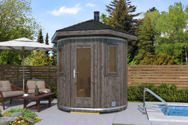 Pystytynnyrisauna Tornio Ø 240 cm - Image 3