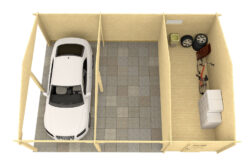 Autotalli Vaasa 70mm, ovi- ja ikkuna tuplalasilla - Image 2