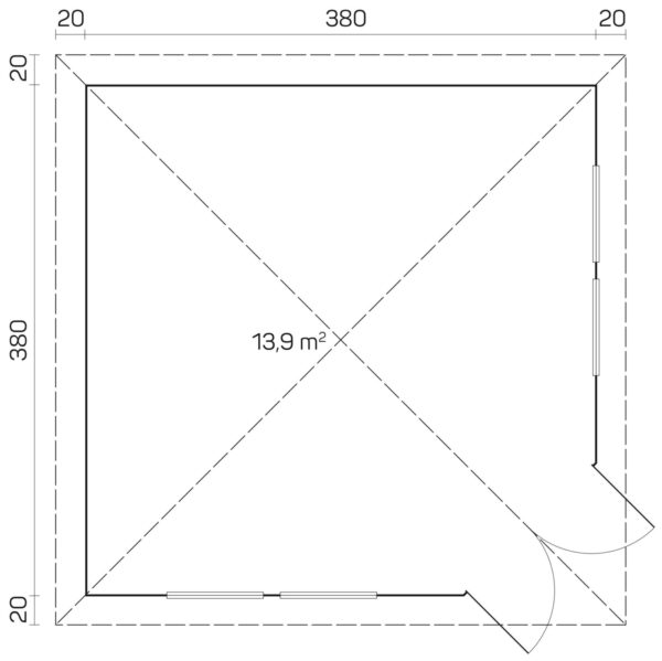 Pihamökki Victoria C, ovi ja ikkunat kaksinkertaisilla laseilla - Image 2