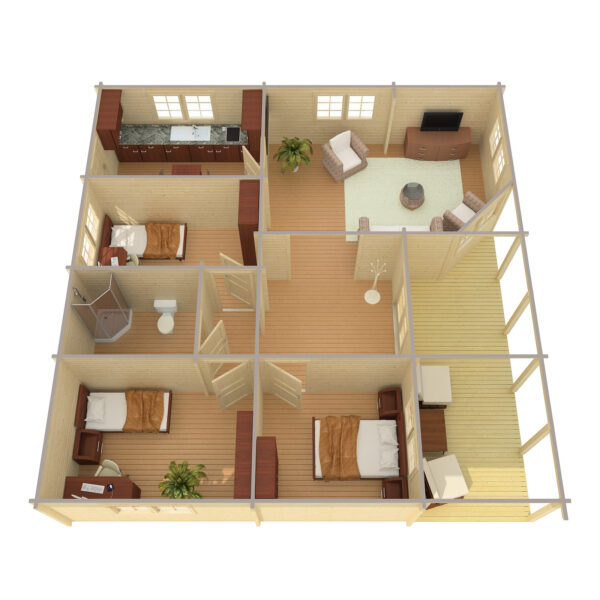 Höylähirsimökki Vigo 92 m2 - Image 2