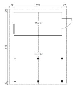 Autotalli Vaasa 70mm, ovi- ja ikkuna tuplalasilla - Image 3