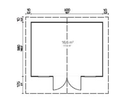 Hirsimökki Kerstin, ovi ja ikkunat kaksinkertaisilla laseilla - Image 2