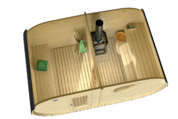 Ovaalisauna Hanko, 2 huonetta 400 x 235 cm - Image 3