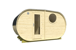 Ovaalisauna Hanko, 2 huonetta 400 x 235 cm - Image 2