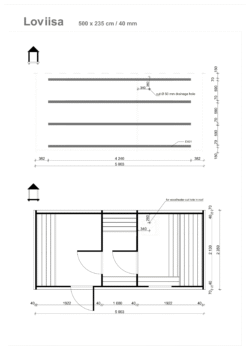 Ovaalisauna Loviisa, 3 huonetta 500 x 235 cm - Image 4