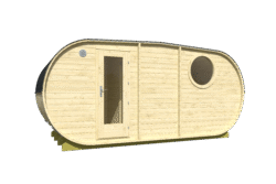 Ovaalisauna Loviisa, 3 huonetta 500 x 235 cm - Image 2