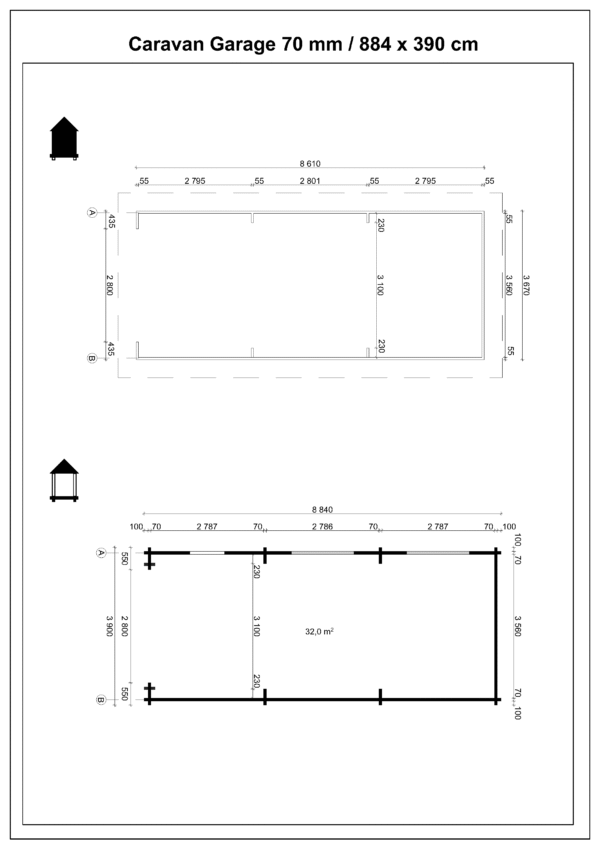 Autotalli Caravan 70 mm - Image 4