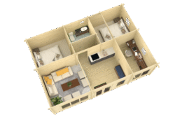 Hirsihuvila Canarias, ovi ja ikkunat kaksinkertaisilla laseilla - Image 3