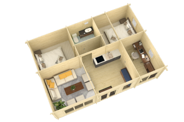 Hirsihuvila Canarias, ovi ja ikkunat kaksinkertaisilla laseilla - Image 3