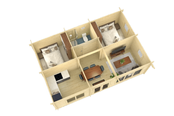 Vierasmökki Madeira, ovi ja ikkunat kaksinkertaisilla laseilla - Image 4