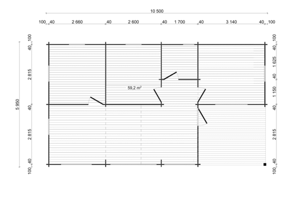 Hirsimökki Teide, ovi ja ikkunat kaksinkertaisilla laseilla - Image 4