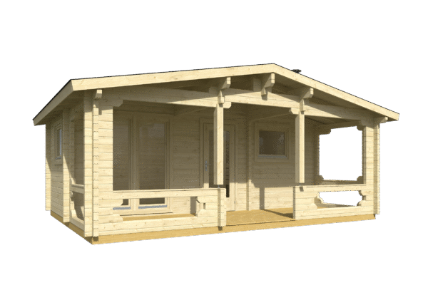 Kiuru_w Valmis pihasauna Kiuru pukuhuoneella ja etuterassilla - Image 2