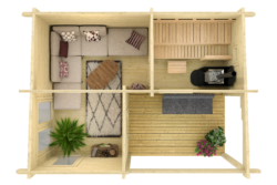 Pihasauna Koivula pukuhuoneella ja etuterassilla - Image 3