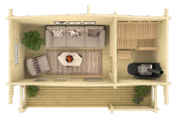 Pihasauna Suvi pukuhuoneella ja etuterassilla - Image 3